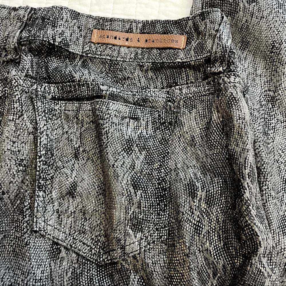 Standards And Practices Snakeskin Print Jeans - image 8